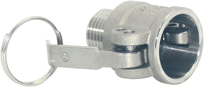 Varmhus Male Pipe Threads x 1/2" Type B Trash Pump Adapter Female Camlock,Type B Hose Fitting,Stainless Steel 316 - Image 3